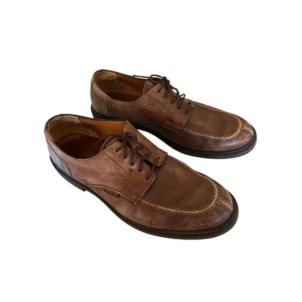Mephisto Men's Goodyear Welt Classic Comfort Leather Brown Shoes Sz. 11 1/2 US